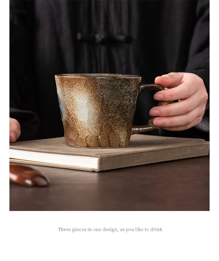 宅寂风陶瓷马克杯创意陶瓷杯跨境货源家用窑变水杯高颜值咖啡杯子详情7