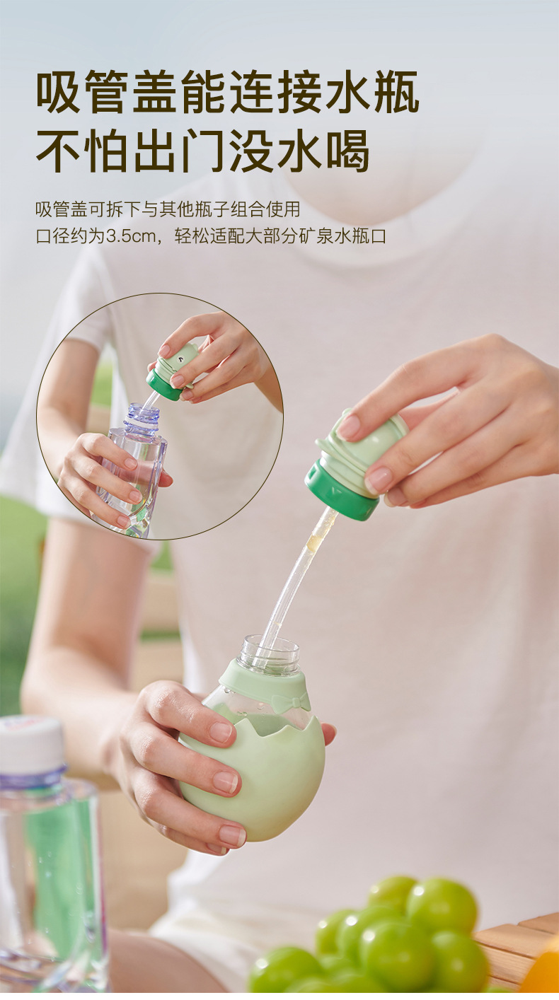 婴儿学饮杯卡通吸管杯tritan材质宝宝喝水大肚杯儿童水杯学生批发详情8