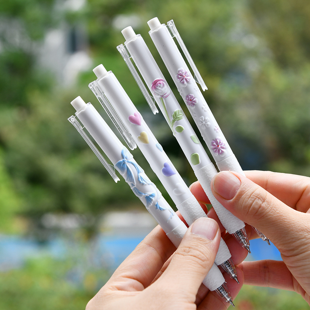 Chenxi Blank Fragrance Relief Pen 3D Gel Pen CS Double nib 0.5mm Black Signature Pen for students pic 37