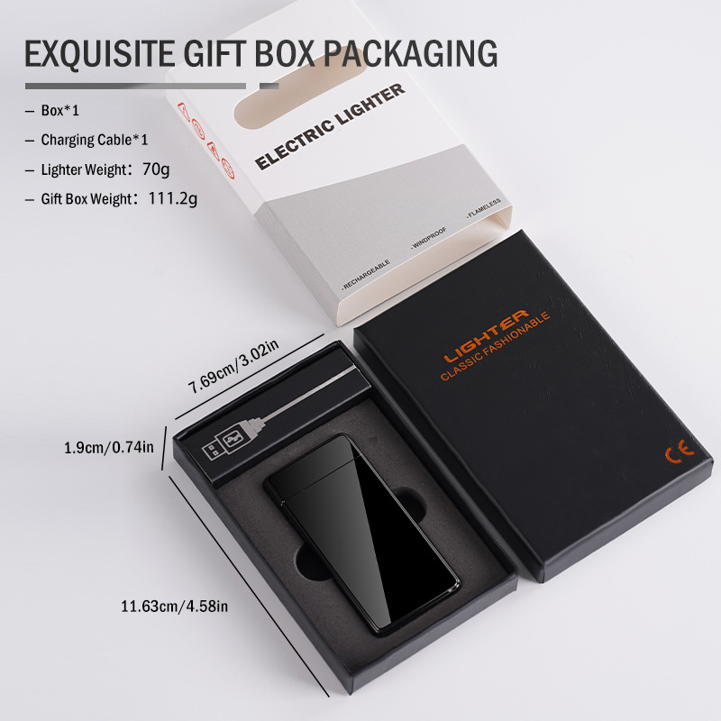 Factory personalized intelligent induction ignition charging lighter, arc pulse cigarette lighter, advertising LOGO, cross-border e-commerce pic 6