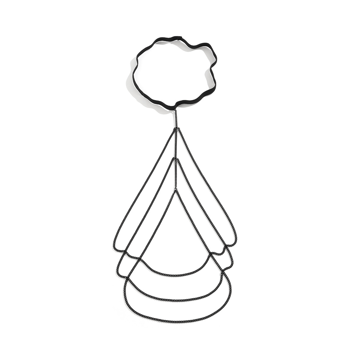 欧美跨境饰品性感链条金属腿环休闲身体链弹力带流苏辣妹大腿链详情24