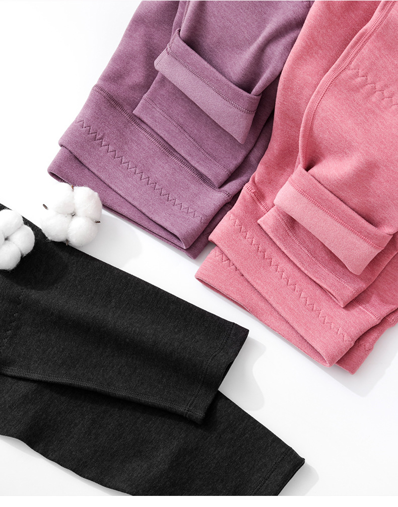 高腰秋裤女士薄款德绒内穿大码加厚加绒裤线裤衬裤保暖裤冬季纯色详情13