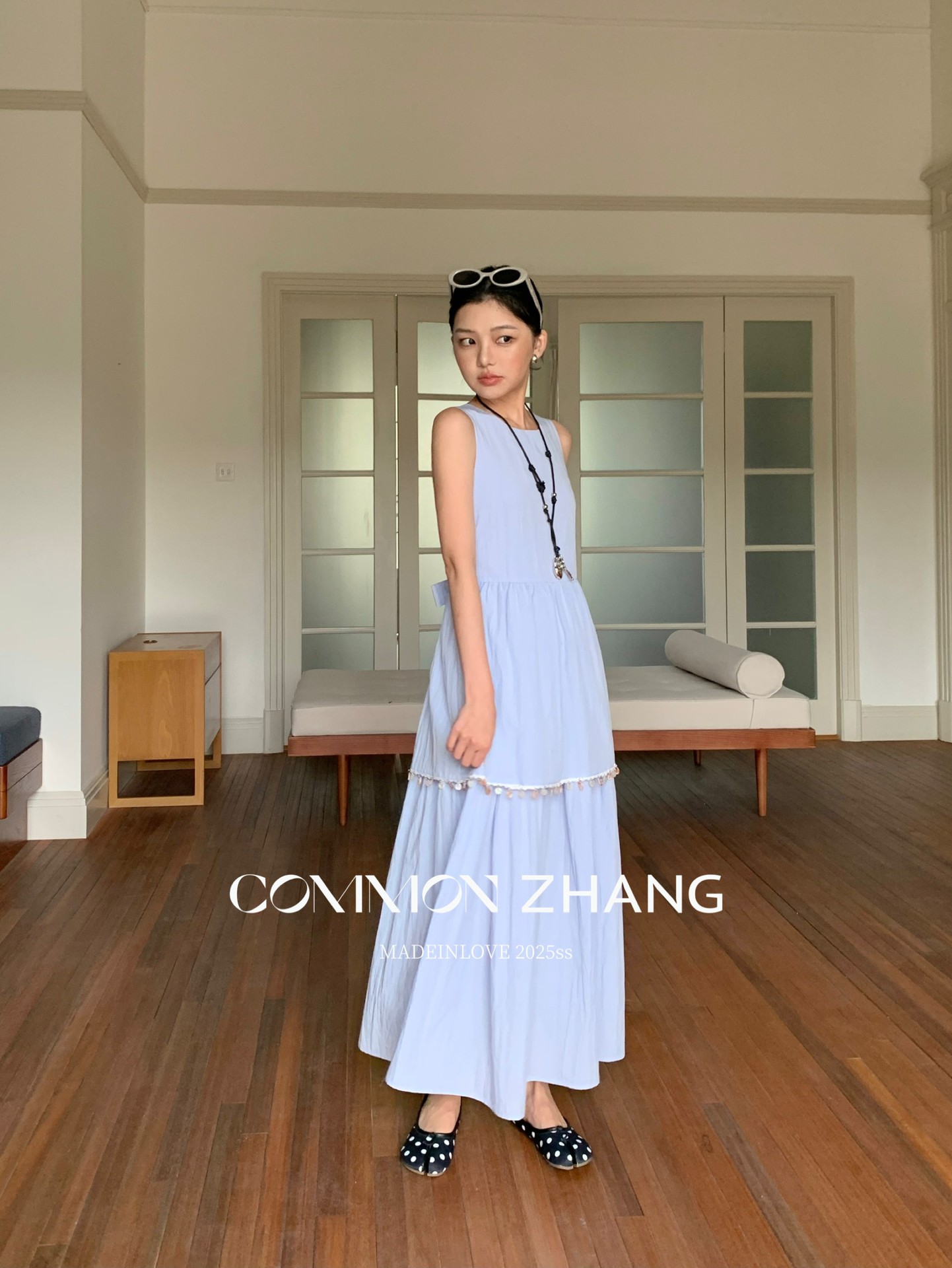 CZ ZHANG Summer Korean version anti-aging button patchwork round-neck sleeveless vest dress B26797 pic 26