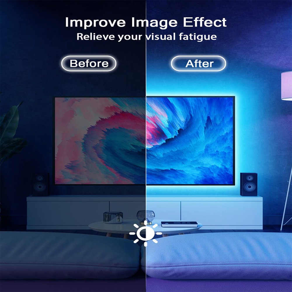 led灯带rgb低压灯带电竞桌面氛围5V蓝牙USB灯条电视机自粘裸板灯详情4