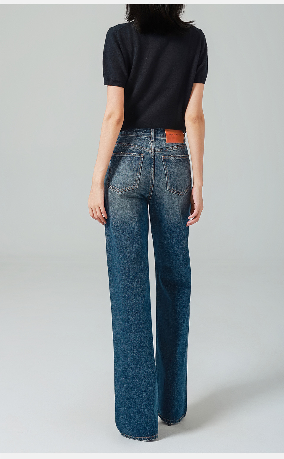 怀旧高腰阔腿牛仔裤女Jeans 复古风直筒裤25秋新款洗水显瘦宽松潮详情23