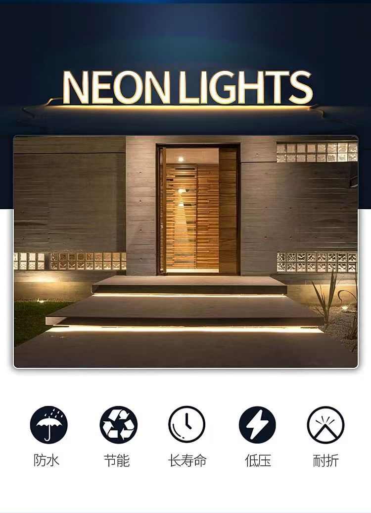 led flexible light strips, ultra-bright embedded linear light troughs, neon light strips, outdoor waterproof engineering lighting linear lights pic 6