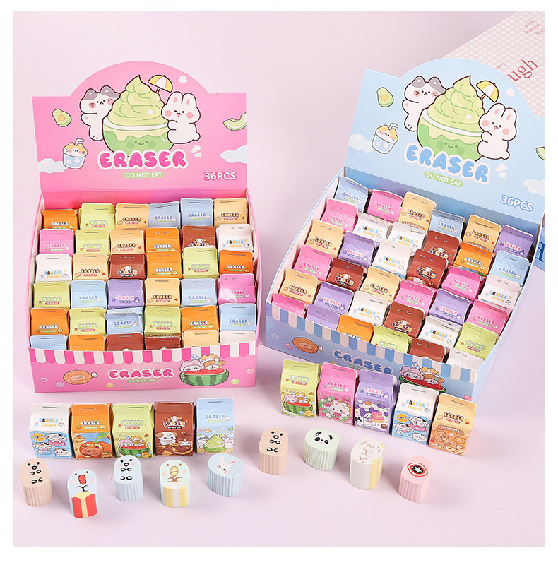 Cute eraser blind box cartoon creative small gifts, primary school students can cut erasers, kindergarten stationery and prizes wholesale pic 14