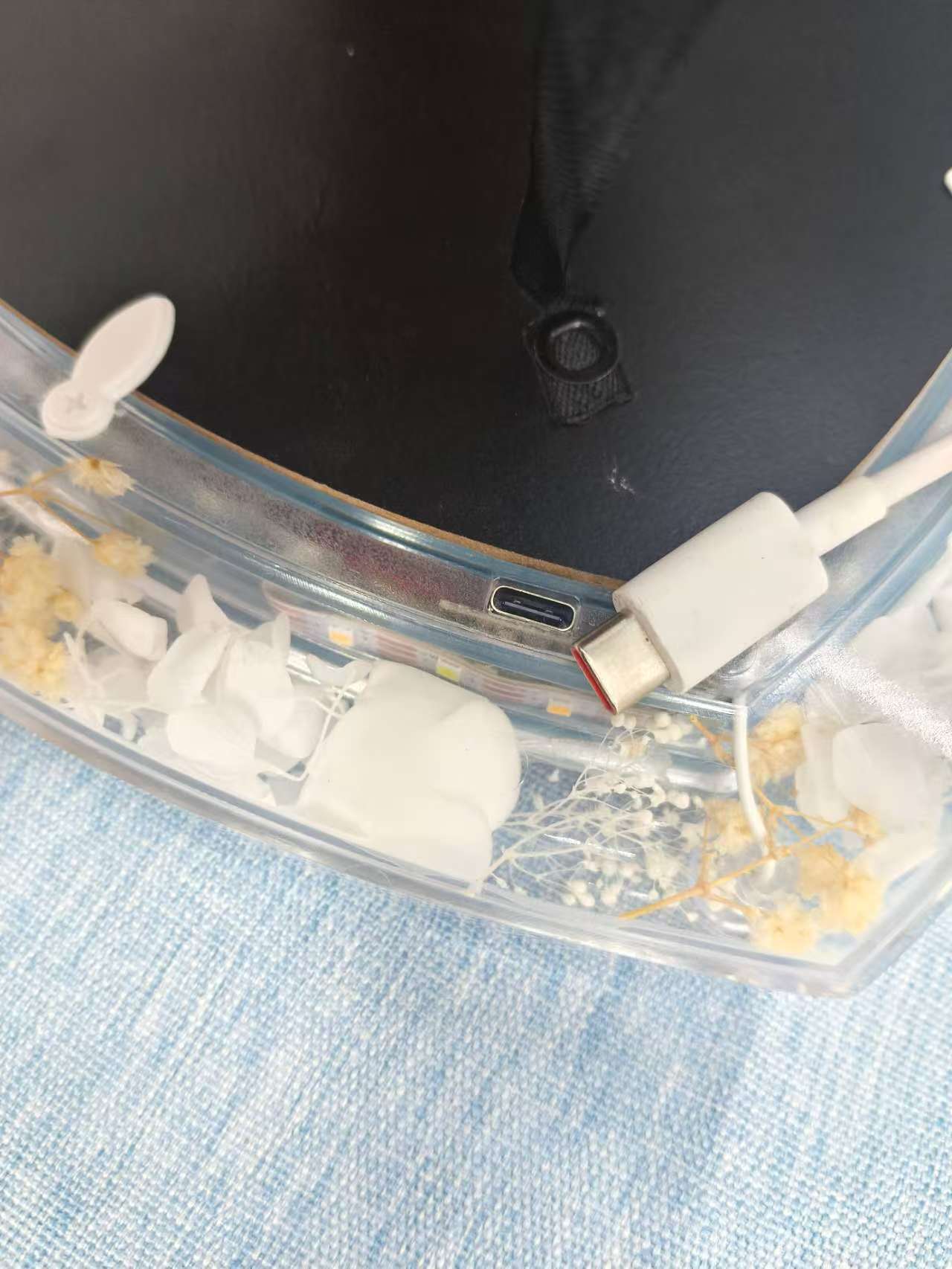 LED相框灯发光相框永生花一灯两用温馨相伴台灯相框Ins风桌面装饰详情12
