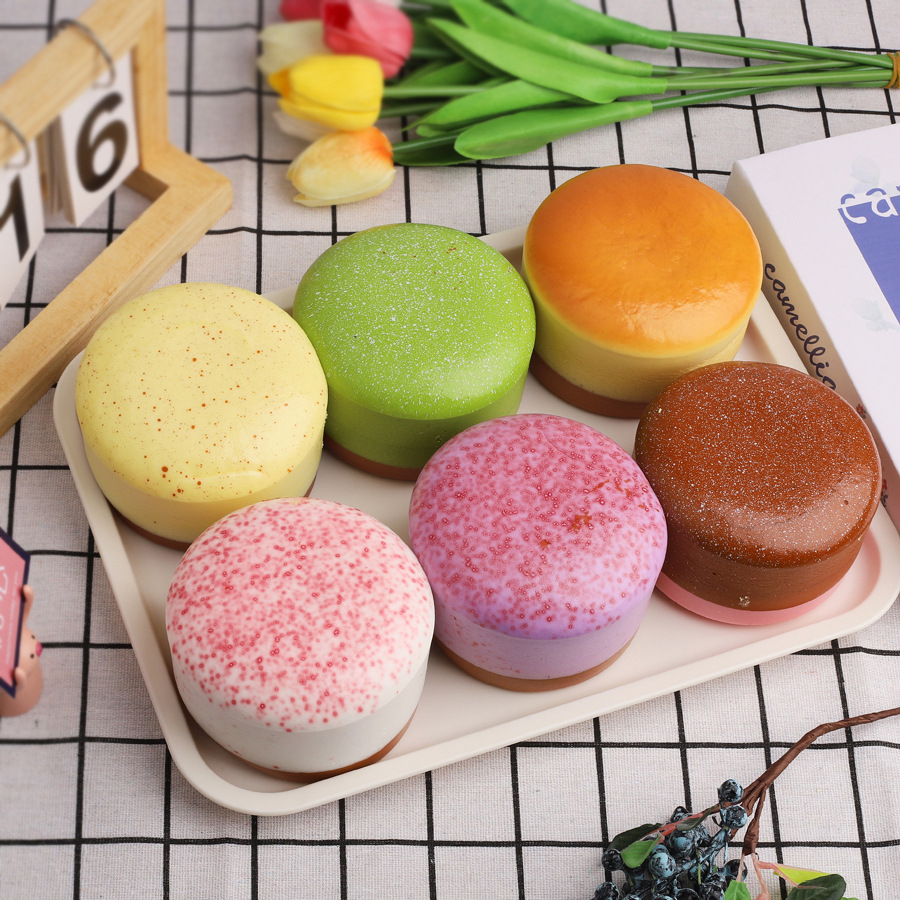 PU湿软慢回弹仿真食物酥皮煎蛋肉夹馍面包可颂吐司香甜软减压详情9