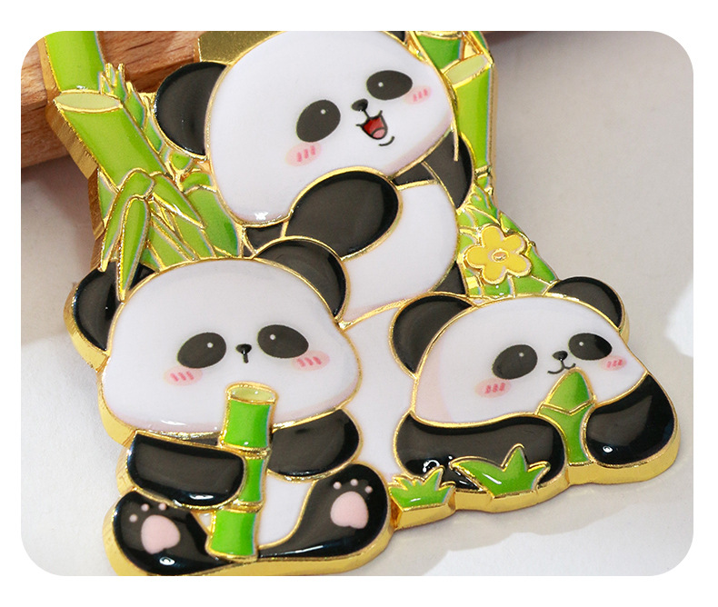 Panda bottle opener refrigerator sticker, Metal Flower cultural and creative refrigerator sticker, customized Chengdu National style and national trend creative refrigerator sticker pic 11
