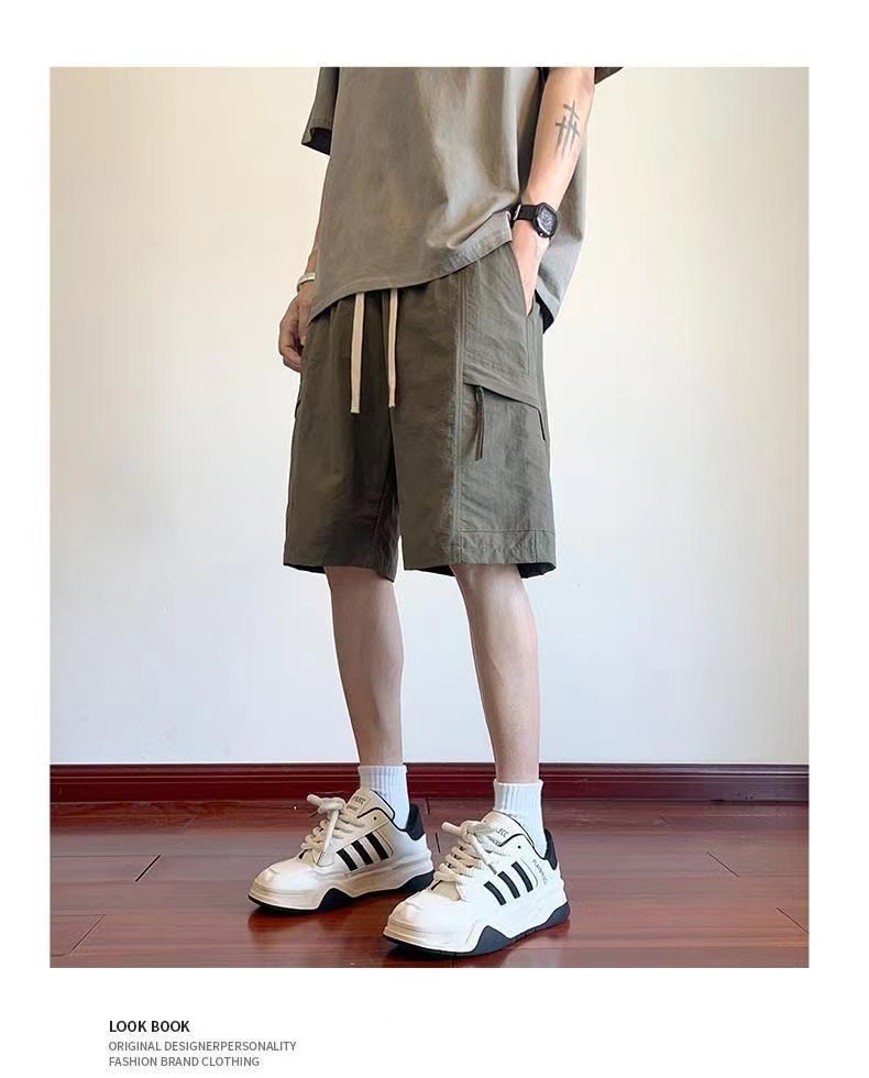 潮牌工装短裤男士夏季薄款2025新款运动裤外穿冰丝百搭五分休闲裤详情5