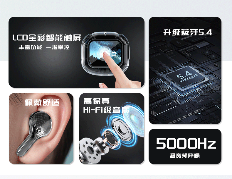 Wholesale of true wireless Bluetooth headphones 2024 In-ear gaming and calling Bluetooth headphones TWS pic 13