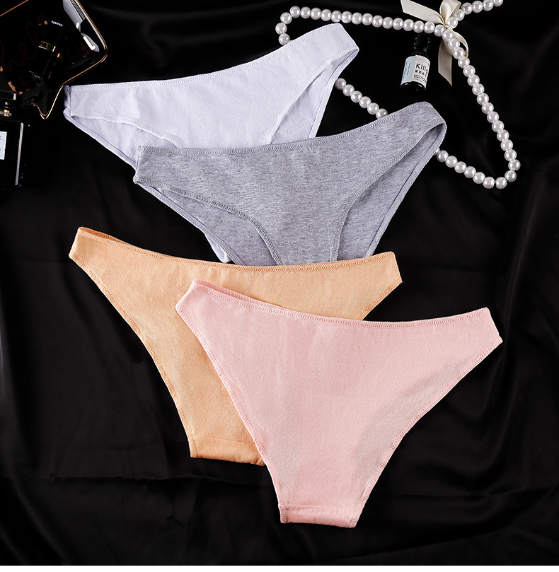 Pure cotton underpants for women, low-waisted Japanese style, large size, semi-hip-hugging, comfortable, skin-friendly and breathable. Triangular pants for girls, breathable with all-cotton crotch pic 15