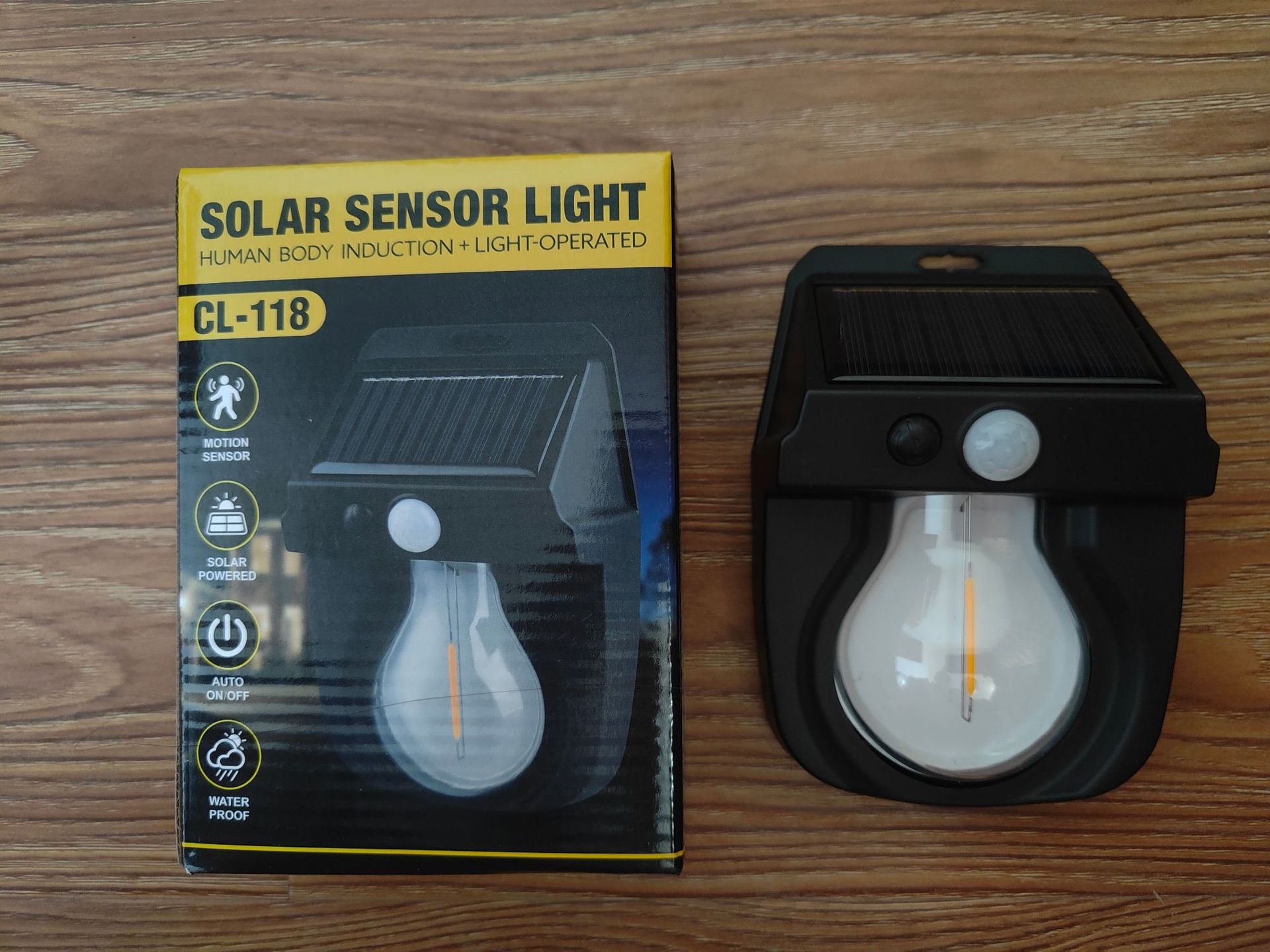 Cross-border new outdoor solar lamps, tungsten filament wall lamps, courtyard sensor lamps, garden villa night lights, lighting, waterproof pic 14