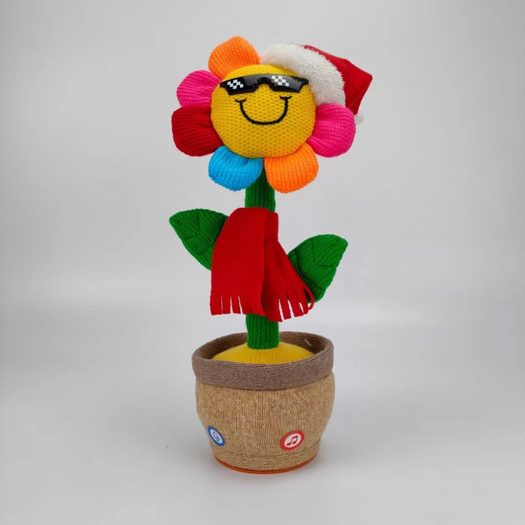 Cross-border exclusive Saks Christmas Three Treasures Plush Electric Toy Series Tree Stump Christmas Tree plush Electric toy pic 15
