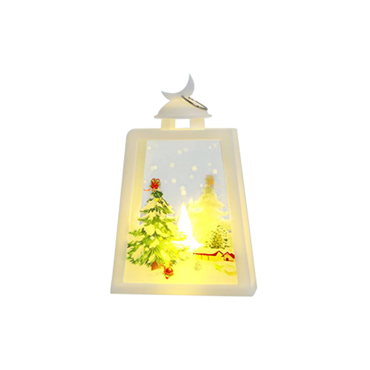 New cross-border Christmas decorative items, moon trapezoidal wind lamp ornaments, Christmas night lights, retro hand-held lamps, and Christmas decorative lighting fixtures full of atmosphere pic 10