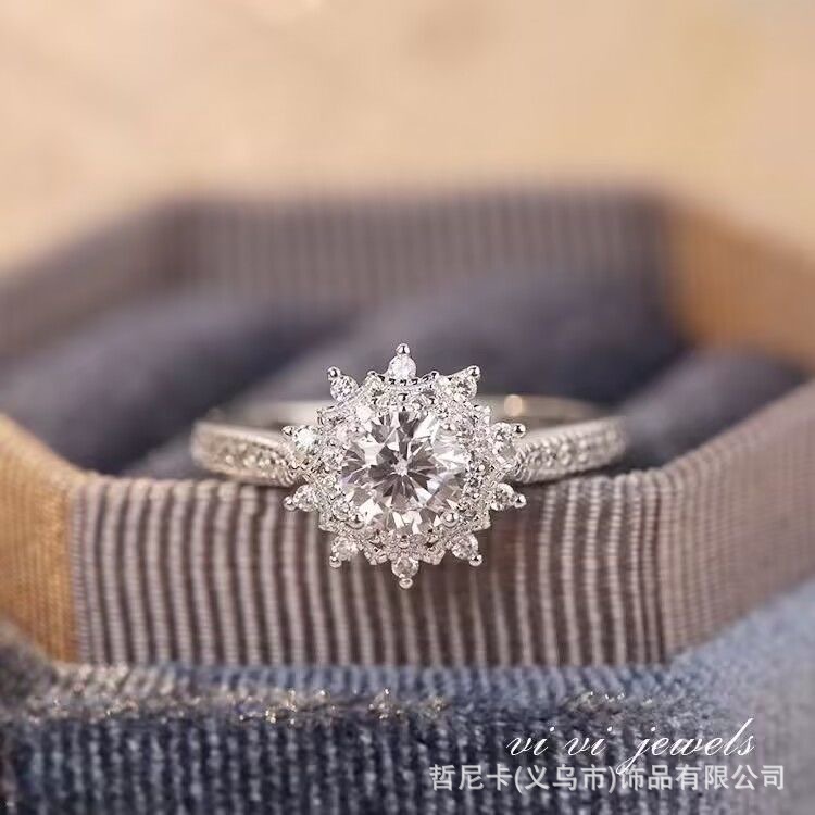 新款奢华婚戒钻戒情侣款对戒结婚戒指时尚简约活口可调节直播推荐详情19