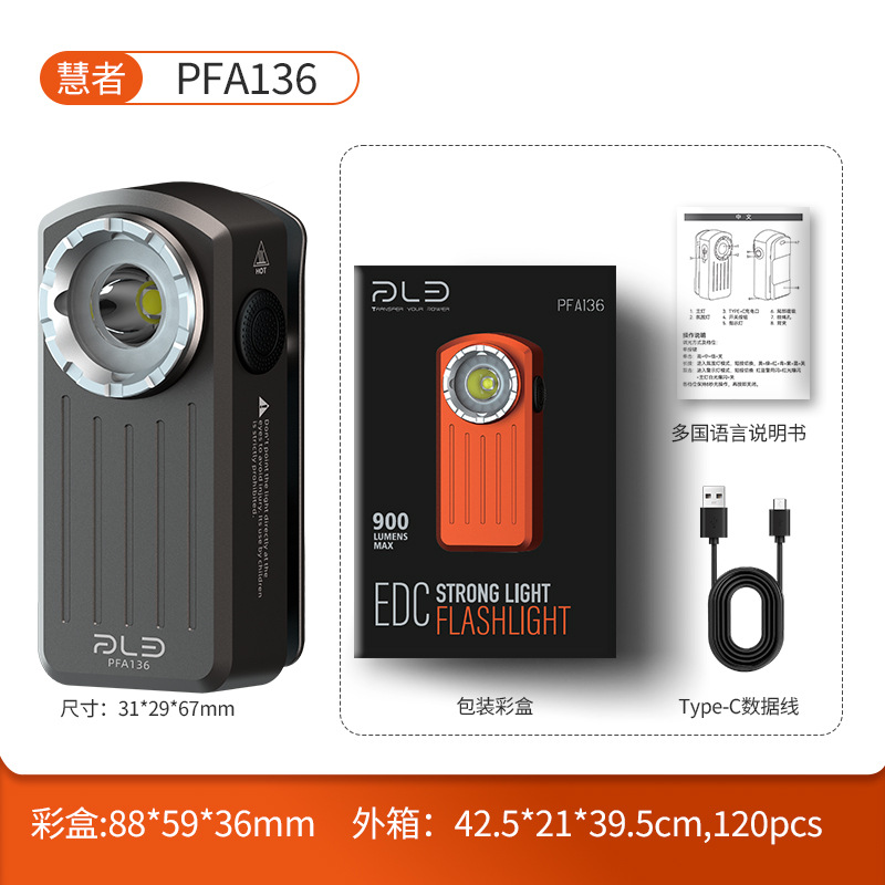 2026 Cross-border New Product: Strong Light EDC Mini Flashlight TYPE-C Magnetic Attraction Colorful Multi-Functional Camping Tent Lamp pic 15