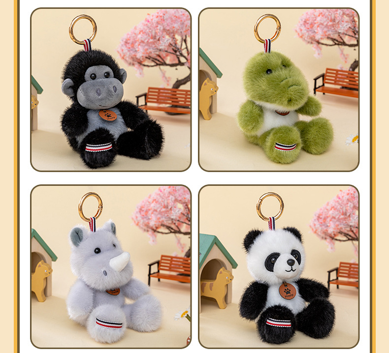 Direct sales from the plush toy pendant manufacturer. Forest animal Cute Jumping series three-flower cat and dog pendants are in stock and available for wholesale pic 13
