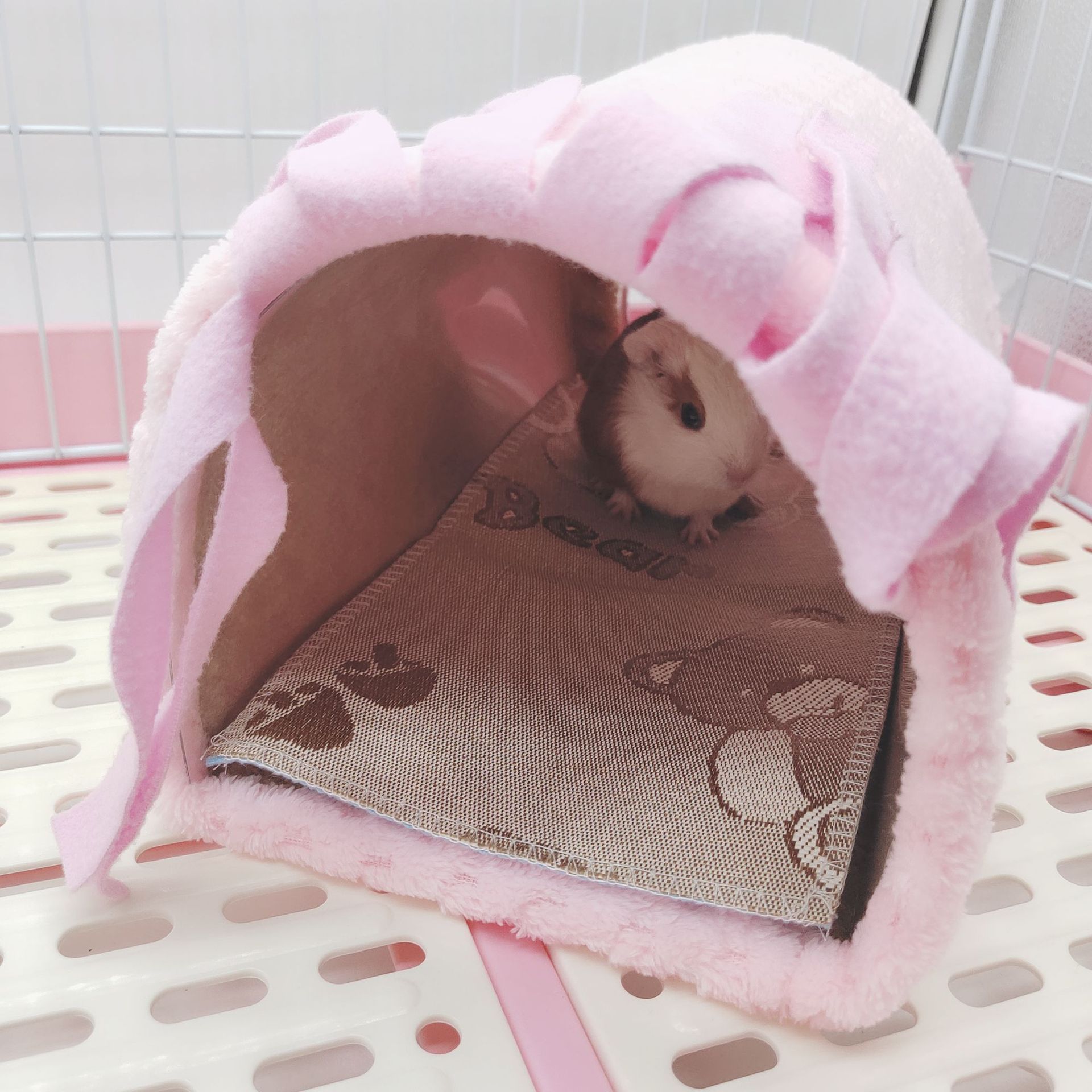 仓鼠豚鼠兔子流苏隧道窝 荷兰猪通道小型动物通道栖息场所隐蔽屋详情5