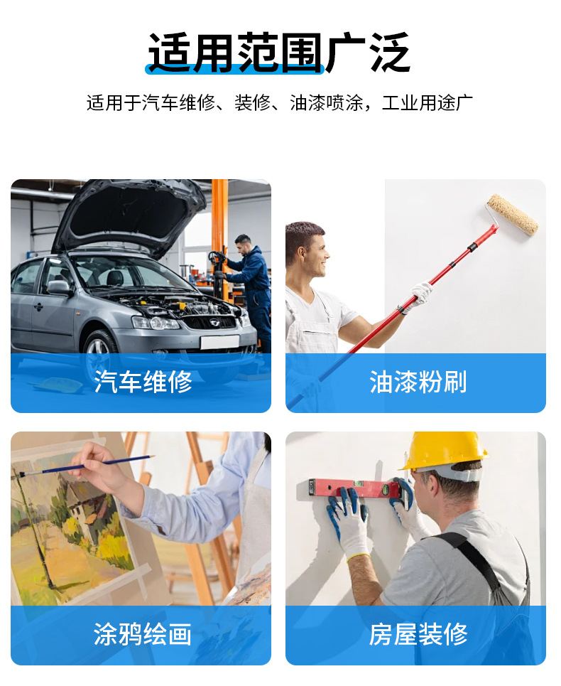High-viscosity masking tape, full box wholesale, masking tape for decoration, grouting, spray painting, masking, car repair, edge sealing, 20m masking tape pic 8
