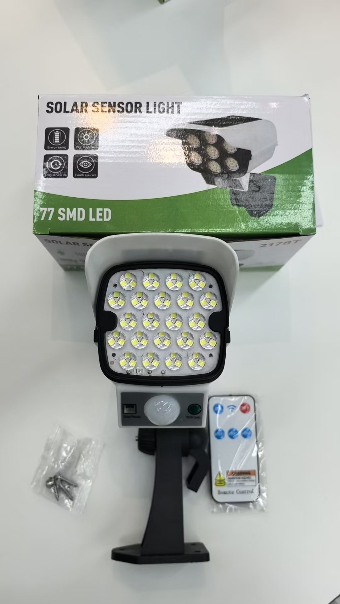 Surveillance fake camera solar sensor wall lamp LED/COB strong light anti-theft remote control wireless surveillance lamp pic 13