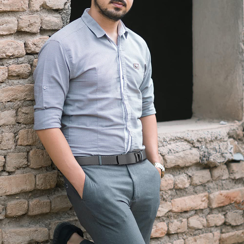 新款男士锌合金自动扣休闲商务腰带跨境热销二层牛皮皮带temu代发详情4