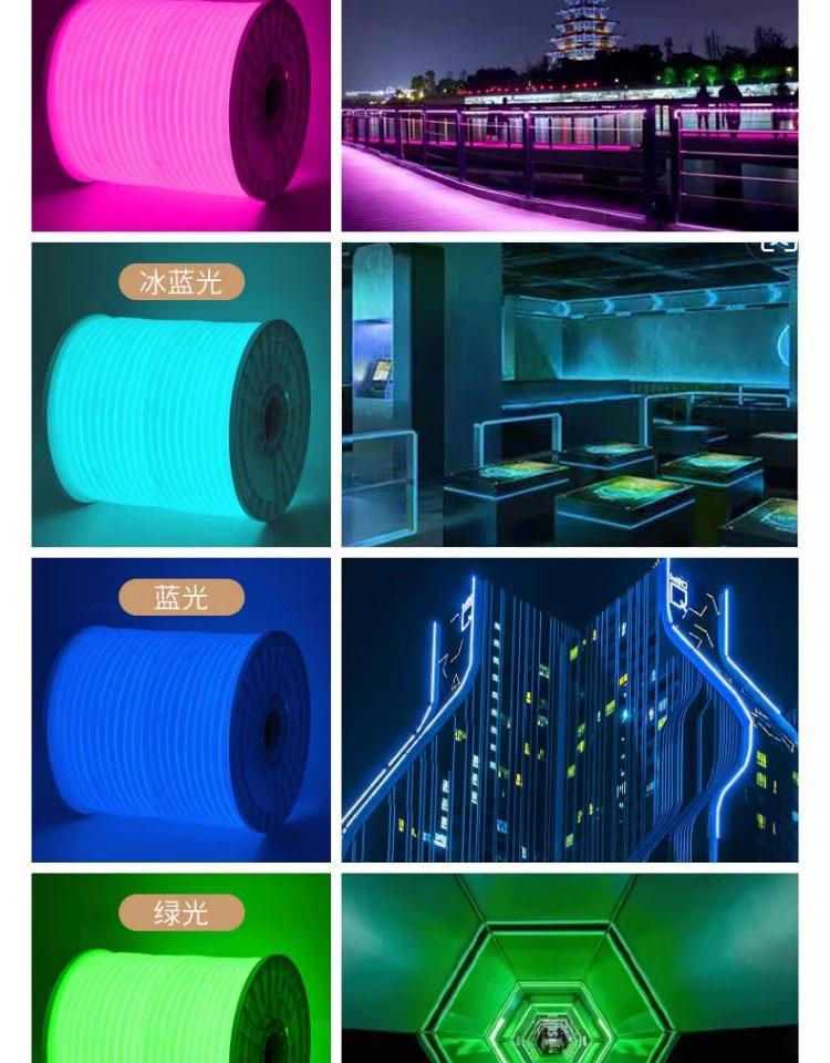 360° circular light-emitting led light strip, outdoor waterproof ultra-bright flexible soft silicone light strip, linear light strip, ambient light pic 14