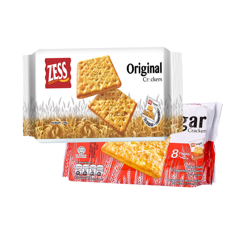 Wholesale of Malaysian imported ZESS brand bagged soda crackers as afternoon tea snacks 192gTJ pic 4