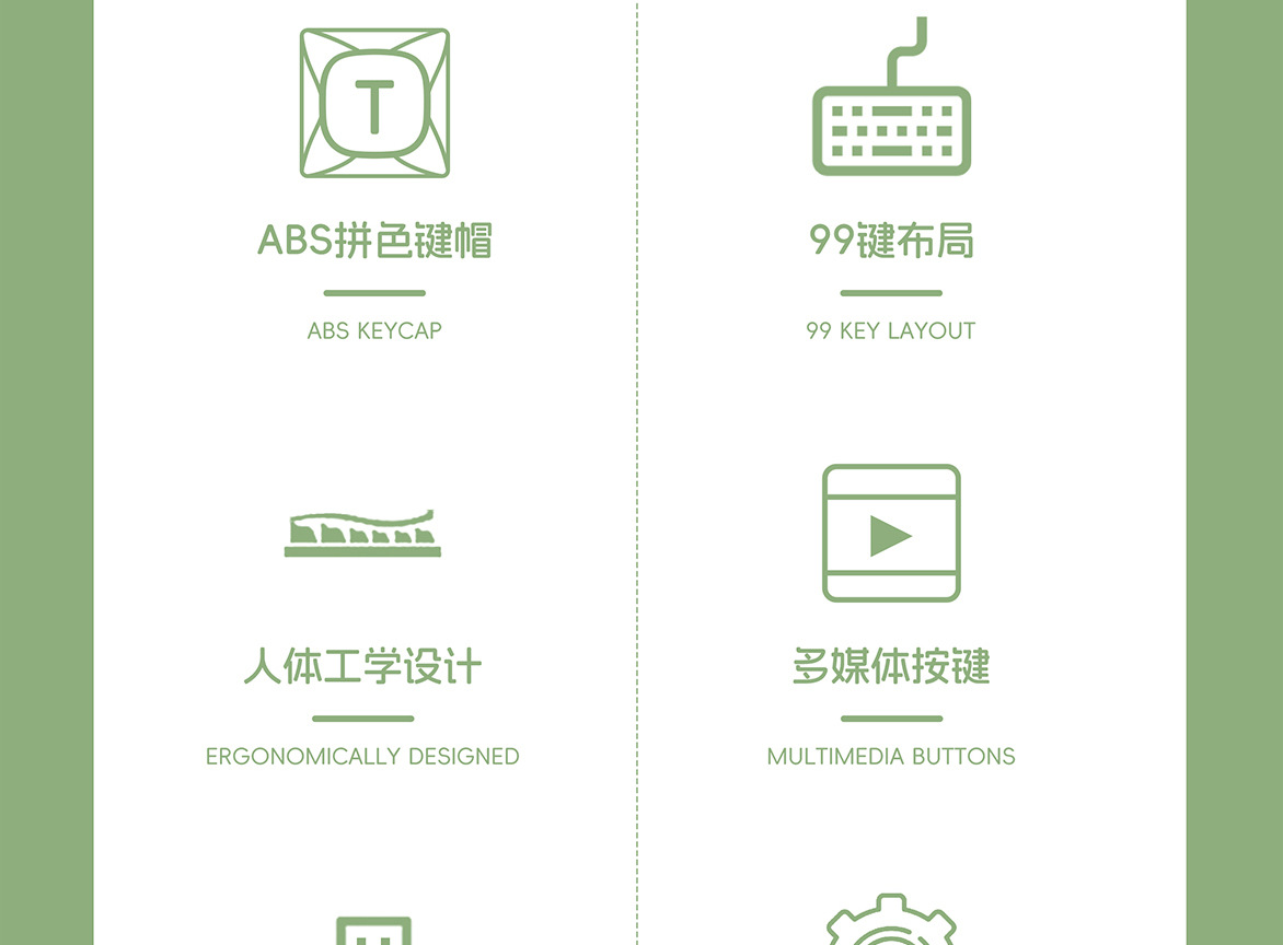 惠普K360有线键盘办公游戏家用99键便携机械手感高颜值拼色 跨境详情5