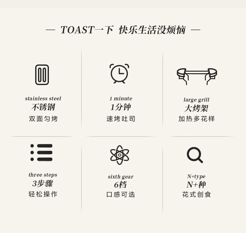 Bear Bread Machine Toaster Breakfast Automatic Home Mini Toaster DSL-C02M6 pic 2