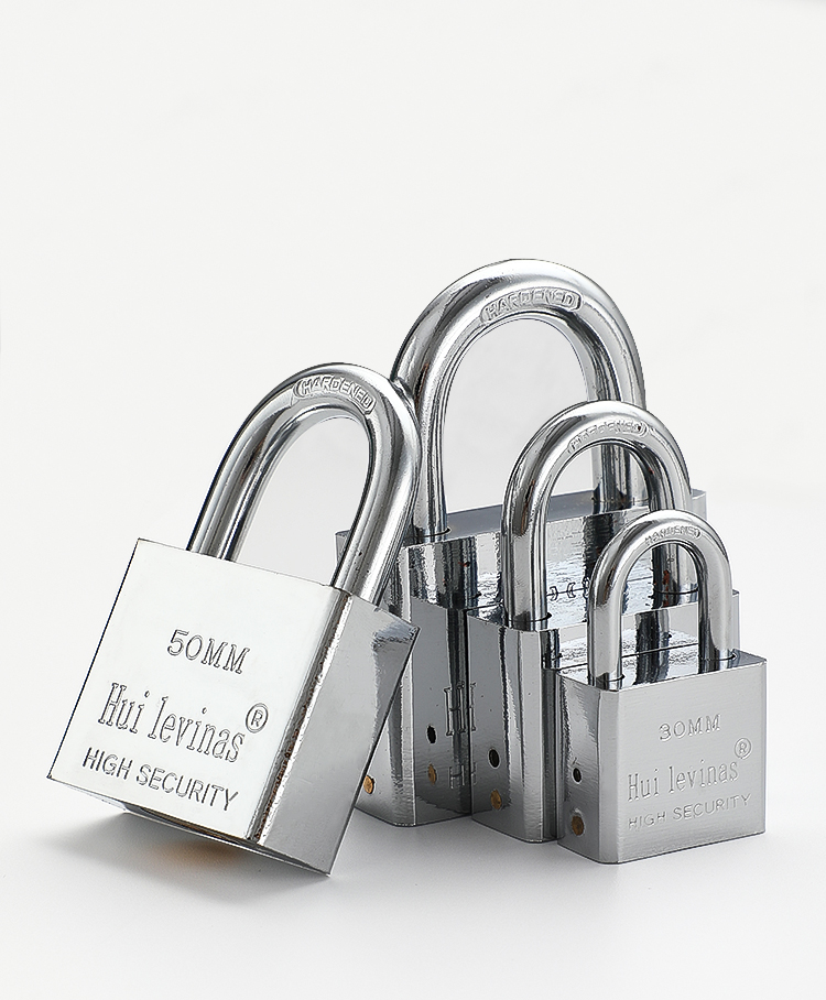 Flat ring crescent anti-theft through-opening padlock, atomic key, copper lock core, lock head, waterproof padlock, through-opening Ru Yu pic 14