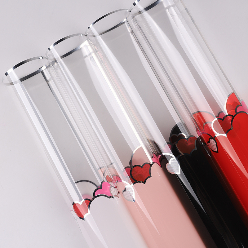 七夕乐乐心单支玻璃纸袋花束包装袋花店花艺玫瑰包花纸材料鲜花包装用品详情4