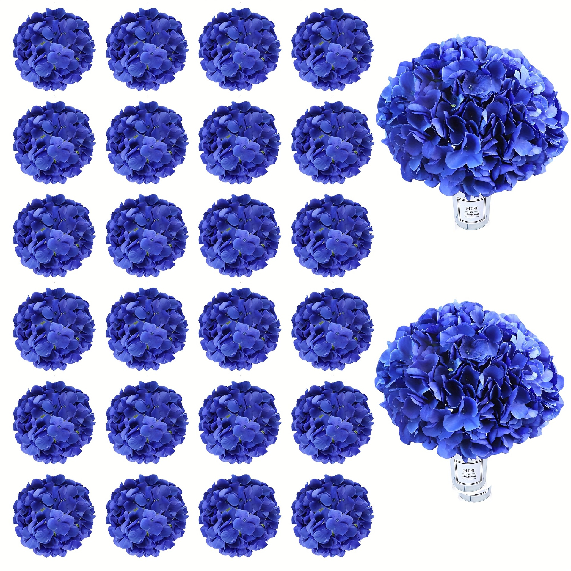 亚马逊热卖仿真花大绣球花头花朵婚庆装饰插花装饰婚礼吊顶Temu代详情19