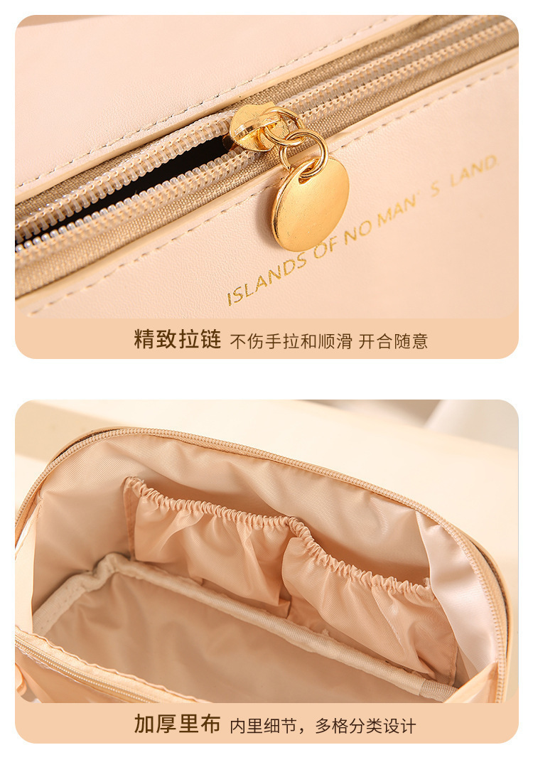 Large-capacity cosmetic bags, simple and multi-functional high-end storage bags, storage bags, ins portable travel toiletries bag wholesale pic 9