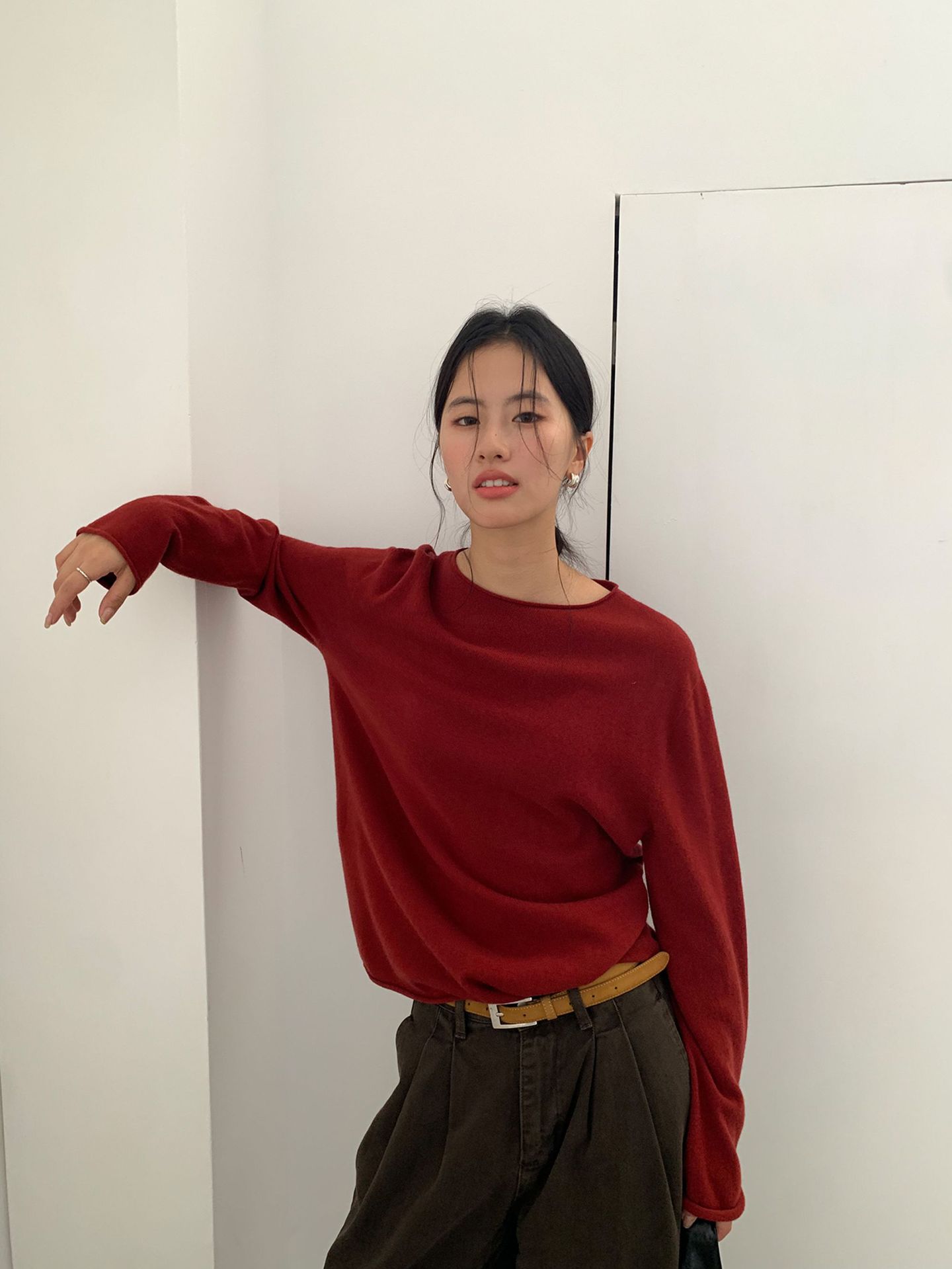 Korean-style seamless one-piece process round-neck pullover cotton and wool sweater, basic base layer for women a1183 in autumn and winter pic 105