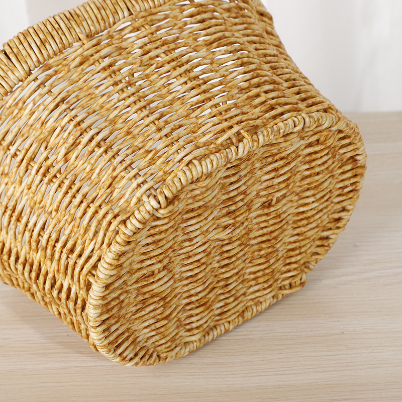 New imitation rattan woven hand-held flower baskets, souvenir flower baskets, flowerpot flower baskets, and garden flower baskets are available for wholesale from the manufacturer pic 8