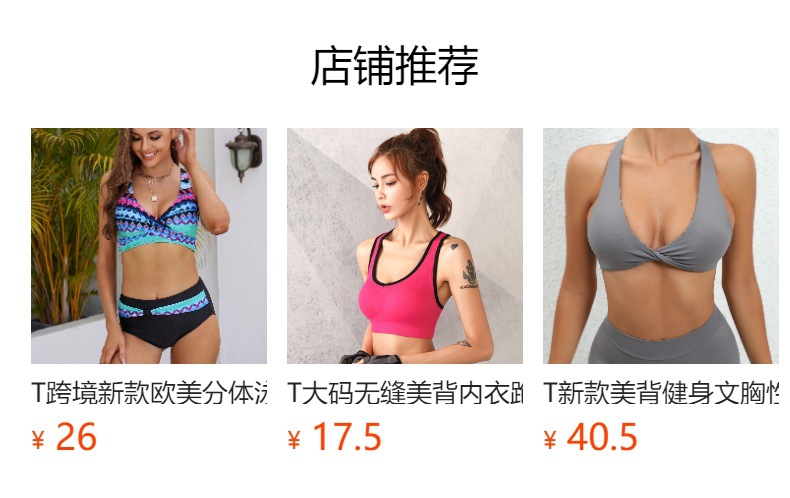 T跨境现货女士大码泳衣 Swimwear 性感三角比基尼温泉露背游泳衣详情1