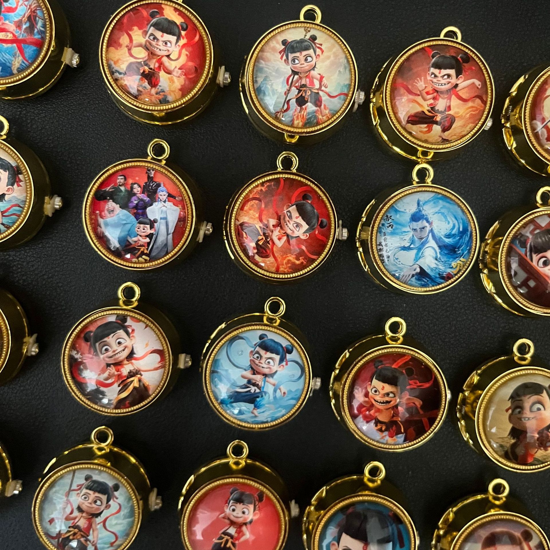 Nezha 2 movie pocket watch, cartoon top spinning hanging watch, children, students, boys and girls necklace watch, surrounding tourist attractions pic 10