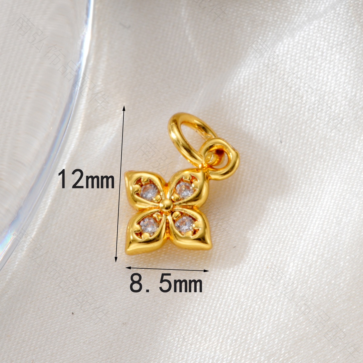 Copper-plated 18k high color retention, zirconium-inlaid five-pointed star pendant bracelet, pearl necklace, clasp, DIY jewelry accessory pic 4