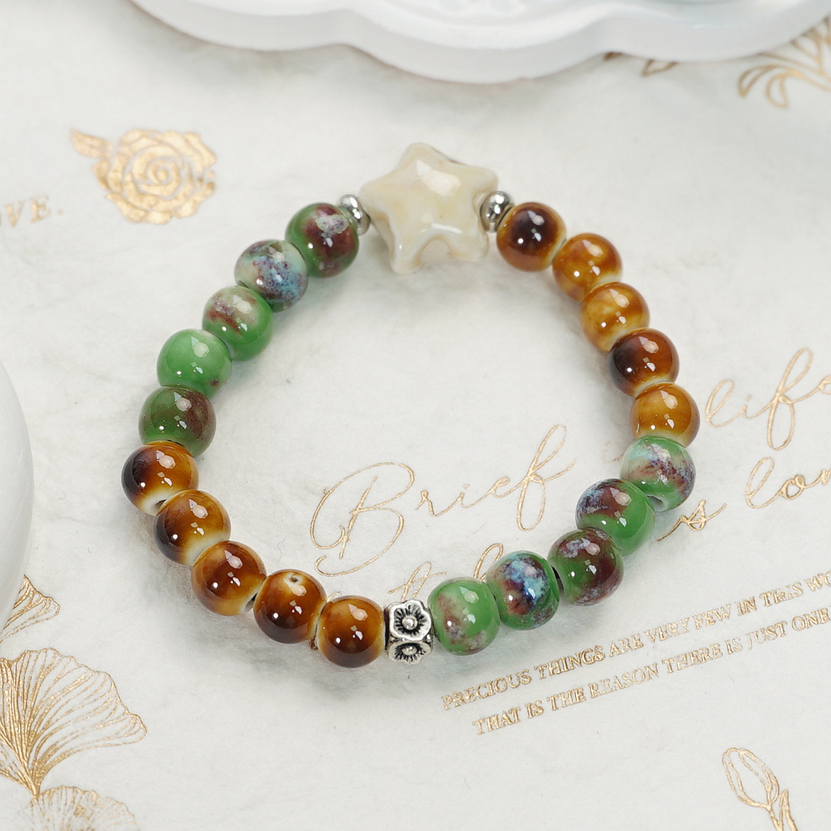 Jingdezhen ceramic bracelets, ten yuan for three strings, are a niche and high-end traditional Chinese style cultural and artistic bracelets. Wholesale of ethnic style accessories for women pic 11