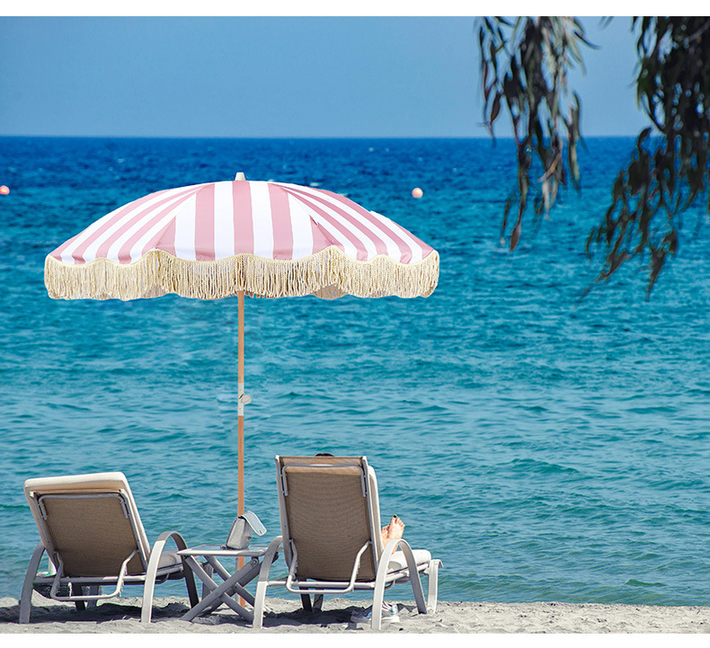 跨境2米户外防晒沙滩伞太阳伞海滩海边泳池庭院露营遮阳波西米亚详情10