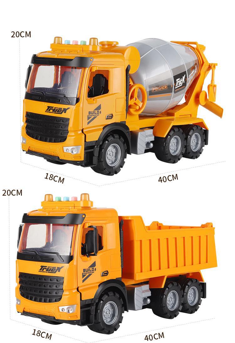 超大翻斗车搅拌车大卡车工程车男孩水泥车汽车自卸车儿童男童玩具详情23