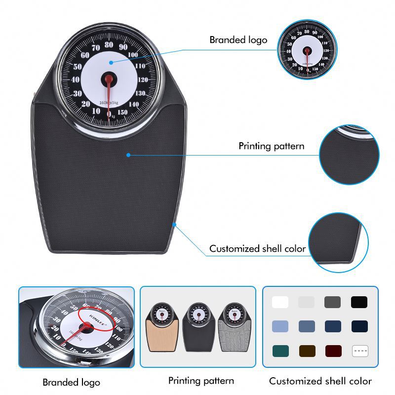 Cross-border exclusive KINLEE home weighing scale 160 kilograms /350 pounds high-precision pointer healthy fat scale pic 11