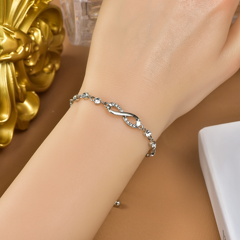 Infinite Love Eight-character cross-border bracelets, jewelry and chains, versatile jewelry, wechat business supply, one-piece consignment, wholesale of accessories pic 8