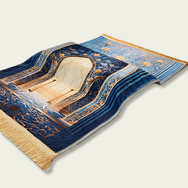 New 8cm thick Amazon cross-gift scene prayer carpet living room prayer and thick prayer velvet printed cushion pic 9
