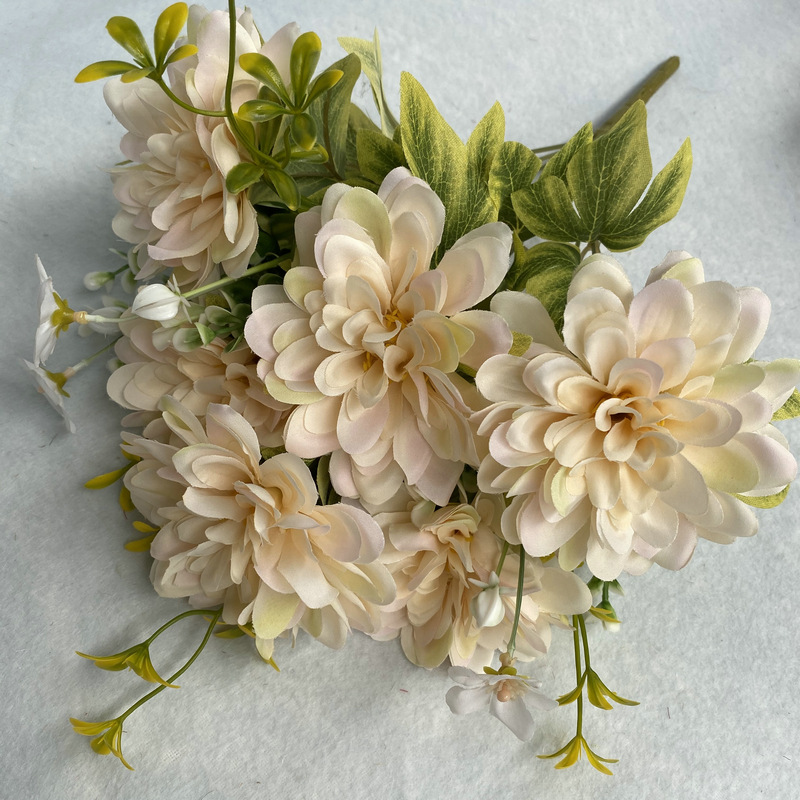 仿真9头千层菊家居场景装饰配景客厅会所摆放配饰假花摄影道具详情130