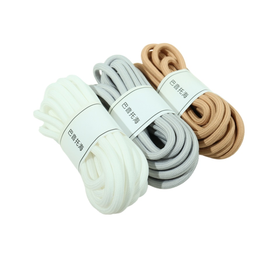 彩色圆形鞋带运动鞋鞋绳加密老爹鞋马丁靴男女款圆绳灰色鞋带圆鞋绳耐用耐磨鞋带详情8