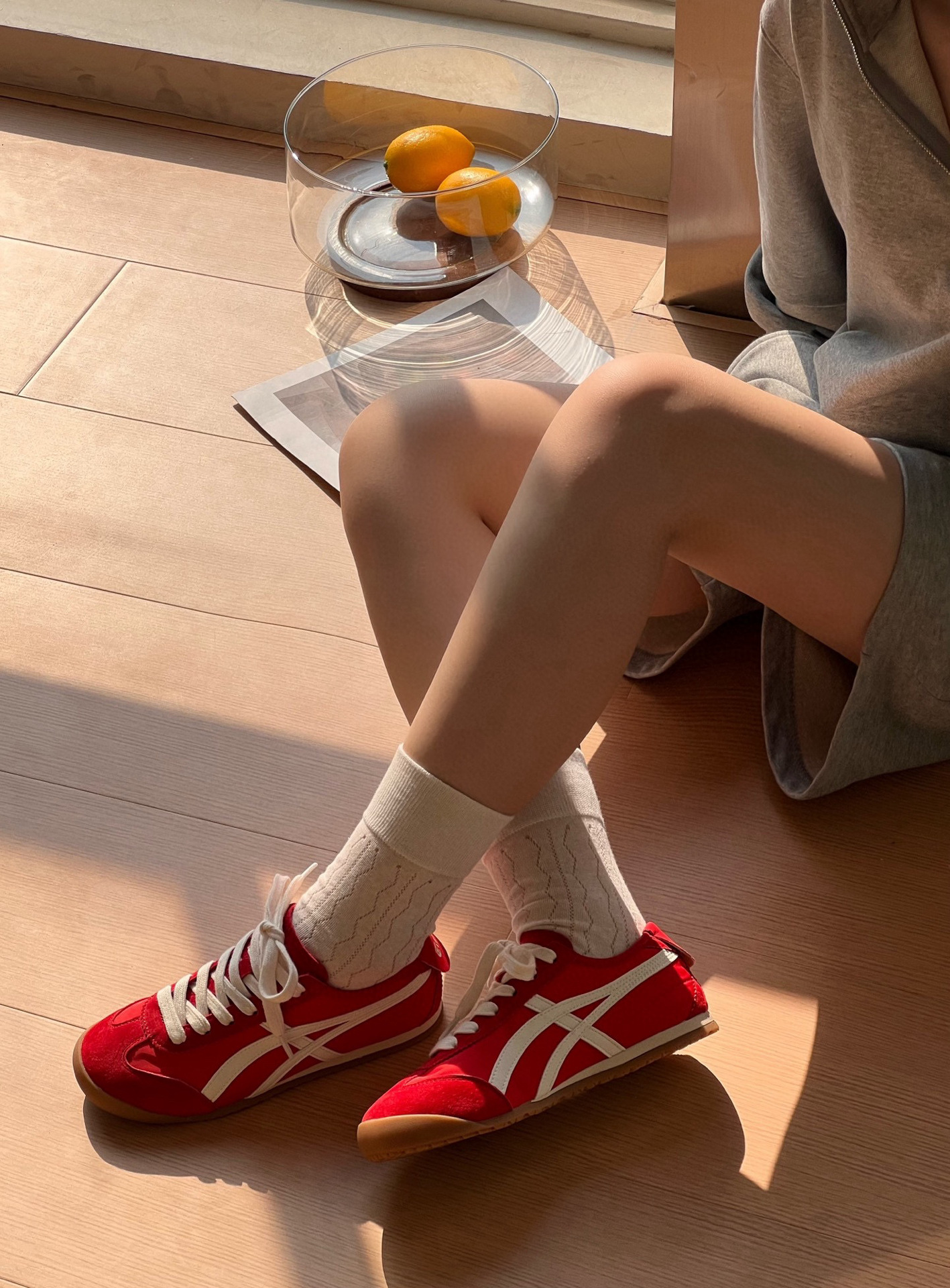 Leather retro red De Xun shoes for women, 2025 new style American flat sports Forrest Gump casual shoes, cowhide white sneakers pic 7