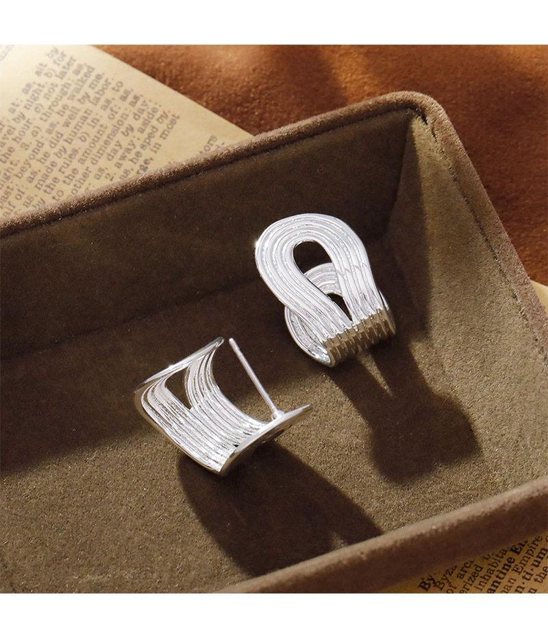 Hyacinth时髦个性港风金属冷淡风耳环2025年新款潮耳饰小众简约气质耳饰品详情8